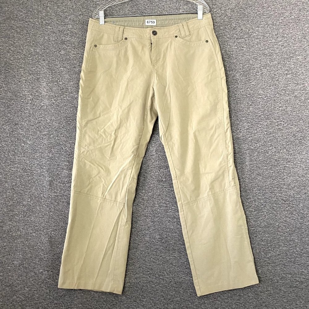Kuhl Women’s Size 14 Beige Straight Leg Lightweight Cotton Vintage Patina Pants